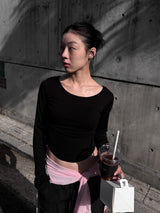 ROUND-HEM CROP TOP