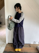 [unisex] サイモン ワイド コットン バンディング カーゴパンツ