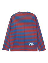 スターロゴストライプ'L/S（ブルー/レッド）-スモールフィット