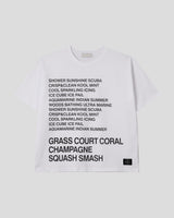 Coral Lettering Short Sleeve T-Shirt