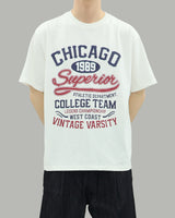 chicago over short sleeve tee(WHITE)