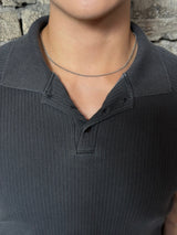 Mon pigment ribbed polo shirt