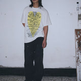 Untitled ハートロゴ ピグメントウォッシュ半袖  Off White
