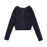 パンチングリボンカーディガン(3 COLORS)