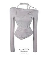 [MADE] Lainey off-shoulder halter top (2color)