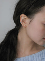 [925 Silver] Grain Earrings (Silver)