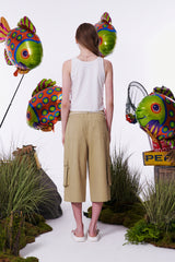 HIGH SPAN GRAPHIC POINT SLEEVELESS [WHITE]