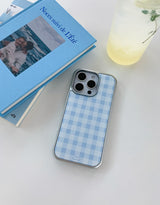 [MADE]ピクニックブルー シルバーエポキシ バンパー iPhoneケース