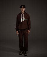 HAAND LOGO GRAPHIC HOODIE BROWN