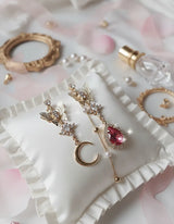 Rosepink Moon Butterfly Earring