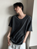 サマーシェーピングラウンドセミワイド半袖Tシャツ