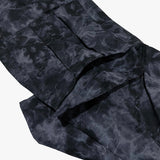 tiedye capri cargo shorts_black