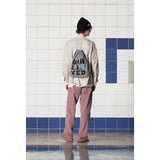 LOGO GINGHAM CHECK GYM SACK / BLACK