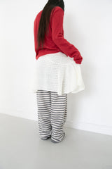 stripe fleece banding pants(2colors)