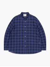 ALARM ONE POCKET CHECK SHIRT_BLUE