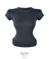Basic Slim Round Tee (4color)