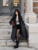 [BELLIDE MADE] Log, Handmade High-Neck Long Coat