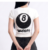 ストレッチコットンスリムショートスリーブTシャツ ホワイト