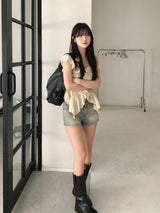 エヴァンデニムショートパンツ (one color)