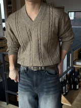 Croiffle v-neck knitwear