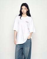 25FW ボーダーラインベーシックロゴショートスリーブTシャツ ホワイト