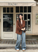 [Bellide made/boy fit] INAF Suede Slit blazer jacket