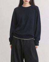 (UNISEX) カラーブロック ラウンド ニット