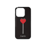 【MADE】heart lollipop Epoxy Black Bumper phonecase