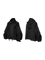 24AW バタフライタッチマチェーテカフマスクフーデッドショートスエードジャケット