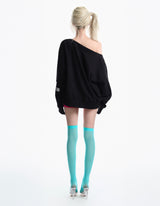 [2ND] CROSS SHOULDER SWEATSHIRT(BLACK)