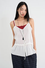 Hole pendant strap necklace