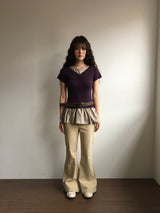 [SET]Arden bootcut pants + belt (3color)