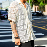 Openwork Cuban shirt