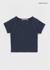 [B-BASIC] スタンダードナグランUネック半袖Tシャツ (2サイズ)