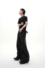 Glitter Pleated Blade Trousers