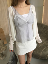 Blur ribbon top