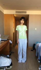 ribbon t-shirt_light green