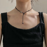 スパイラルネックレス(black)