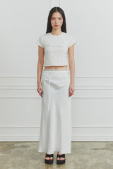 JADE LONG SKIRT white