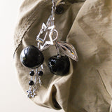 Black cherry star keyring