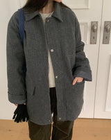 フリルカラーキルティングハーフコート