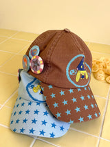 【即日発送】UnsocialNigh original niche design illustration print star Taichi Dog cap female versatile 