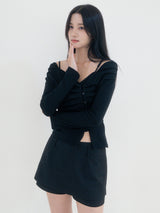 Moa skirt pants (Black)