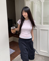 チートンスリムフィットラウンドシースルーTシャツ