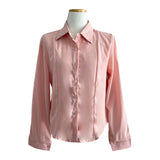Soft Palette Panel-Cut Collar Shirt Blouse