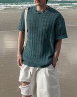 Weave Boucle Lace Round Knit