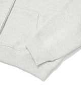 Women’s Oversized Clover Heart Raglan Hooded Zip-Up Oatmeal