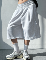 BASIC CARGO BERMUDA SWEAT PANTS🩶🖤 - 2 COLORS