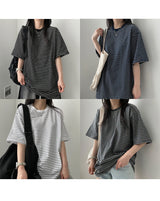 Cardi ストライプ半袖Tシャツ