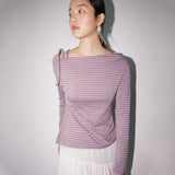 Stripe unbalance long sleeves